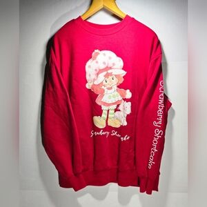 XL Strawberry Shortcake Vintage Graphic Red Sweatshirt In Excellent Condition